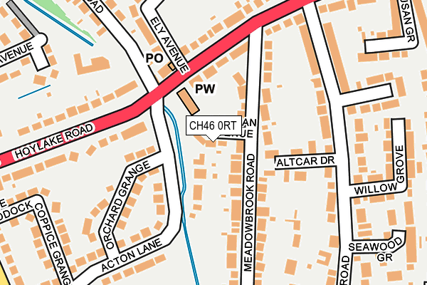 CH46 0RT map - OS OpenMap – Local (Ordnance Survey)