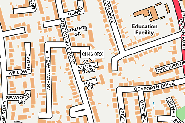 CH46 0RX map - OS OpenMap – Local (Ordnance Survey)