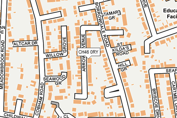 CH46 0RY map - OS OpenMap – Local (Ordnance Survey)