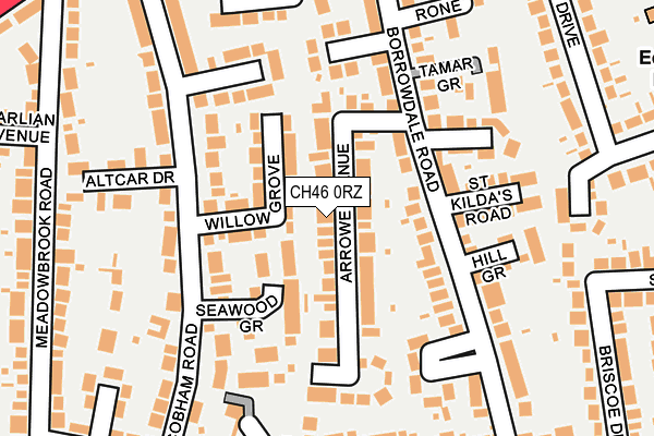 CH46 0RZ map - OS OpenMap – Local (Ordnance Survey)