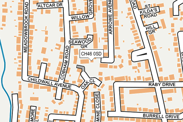 CH46 0SD map - OS OpenMap – Local (Ordnance Survey)