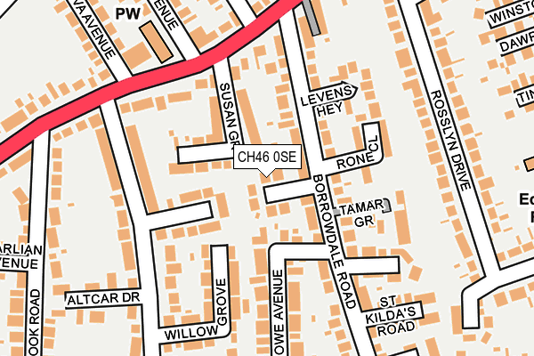 CH46 0SE map - OS OpenMap – Local (Ordnance Survey)
