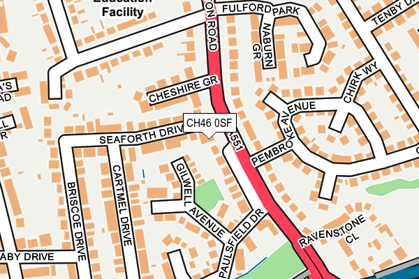 CH46 0SF map - OS OpenMap – Local (Ordnance Survey)