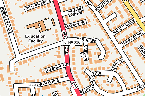 CH46 0SG map - OS OpenMap – Local (Ordnance Survey)