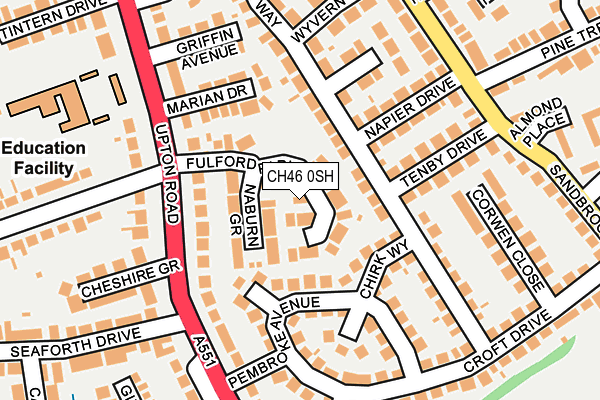 CH46 0SH map - OS OpenMap – Local (Ordnance Survey)