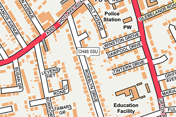 CH46 0SU map - OS OpenMap – Local (Ordnance Survey)