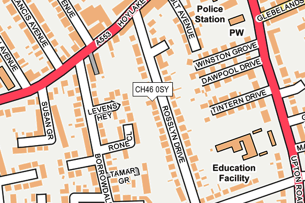 CH46 0SY map - OS OpenMap – Local (Ordnance Survey)