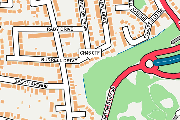 CH46 0TF map - OS OpenMap – Local (Ordnance Survey)