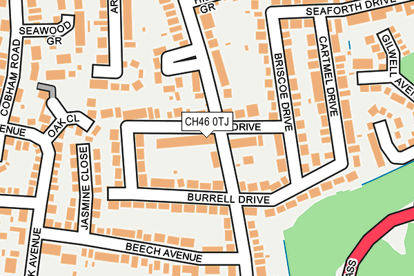 CH46 0TJ map - OS OpenMap – Local (Ordnance Survey)