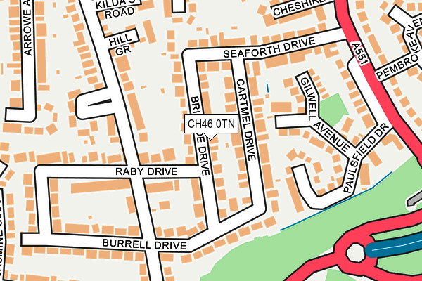 CH46 0TN map - OS OpenMap – Local (Ordnance Survey)