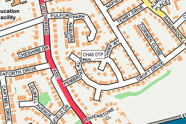 CH46 0TP map - OS OpenMap – Local (Ordnance Survey)