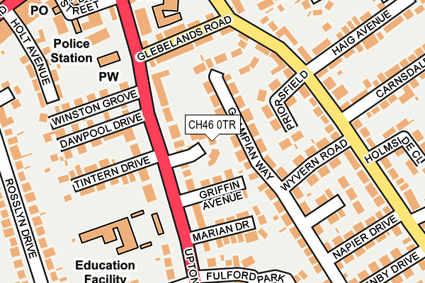 CH46 0TR map - OS OpenMap – Local (Ordnance Survey)