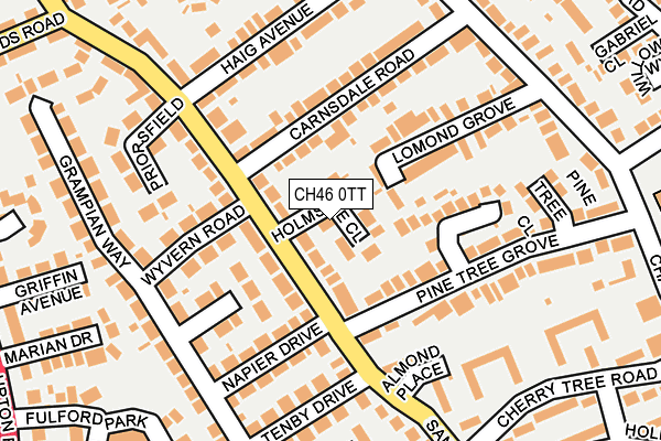 CH46 0TT map - OS OpenMap – Local (Ordnance Survey)