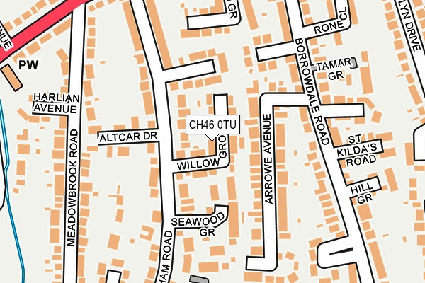 CH46 0TU map - OS OpenMap – Local (Ordnance Survey)