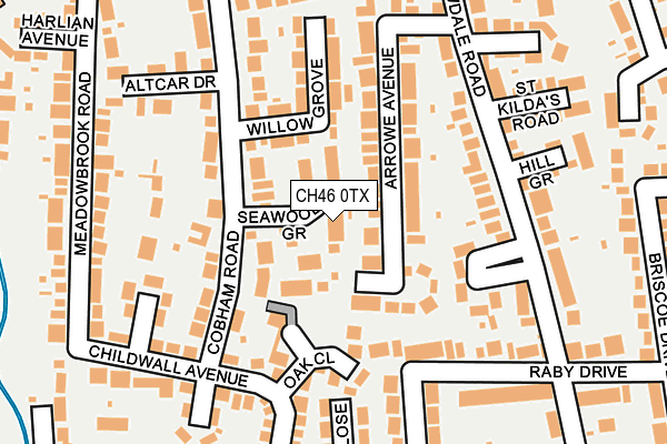 CH46 0TX map - OS OpenMap – Local (Ordnance Survey)