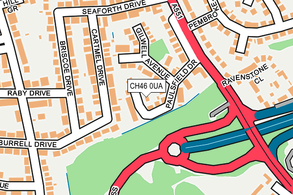 CH46 0UA map - OS OpenMap – Local (Ordnance Survey)