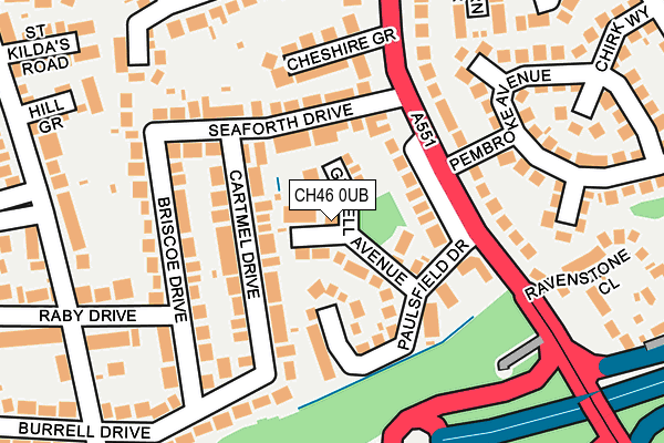 CH46 0UB map - OS OpenMap – Local (Ordnance Survey)