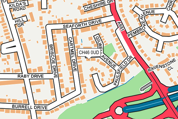 CH46 0UD map - OS OpenMap – Local (Ordnance Survey)