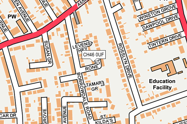 CH46 0UF map - OS OpenMap – Local (Ordnance Survey)