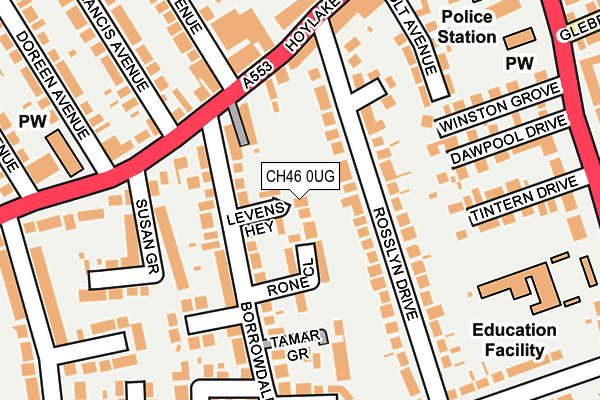 CH46 0UG map - OS OpenMap – Local (Ordnance Survey)