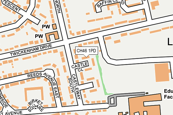 CH46 1PD map - OS OpenMap – Local (Ordnance Survey)