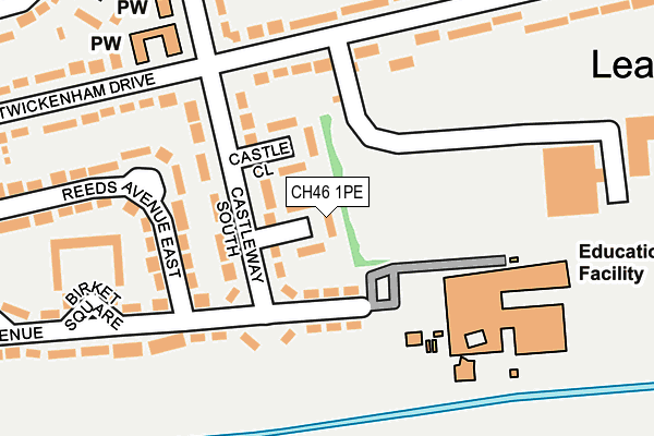 CH46 1PE map - OS OpenMap – Local (Ordnance Survey)