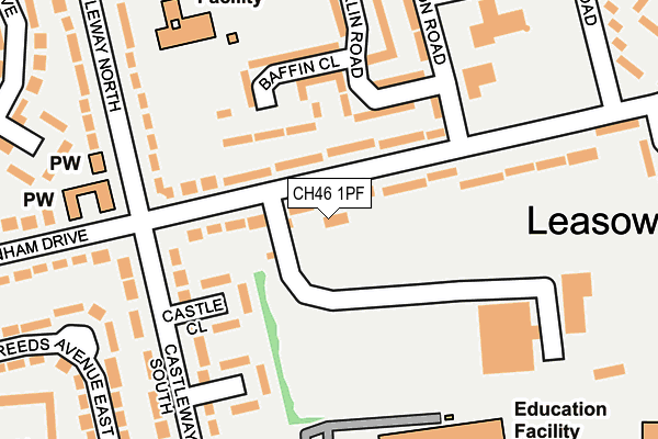 CH46 1PF map - OS OpenMap – Local (Ordnance Survey)