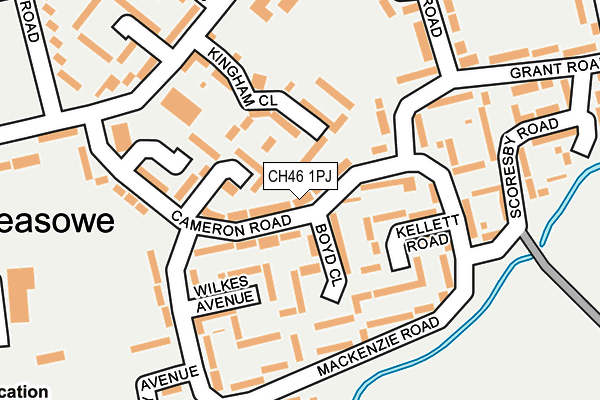 CH46 1PJ map - OS OpenMap – Local (Ordnance Survey)
