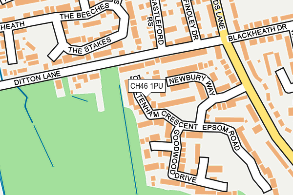 CH46 1PU map - OS OpenMap – Local (Ordnance Survey)