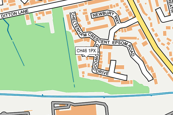 CH46 1PX map - OS OpenMap – Local (Ordnance Survey)