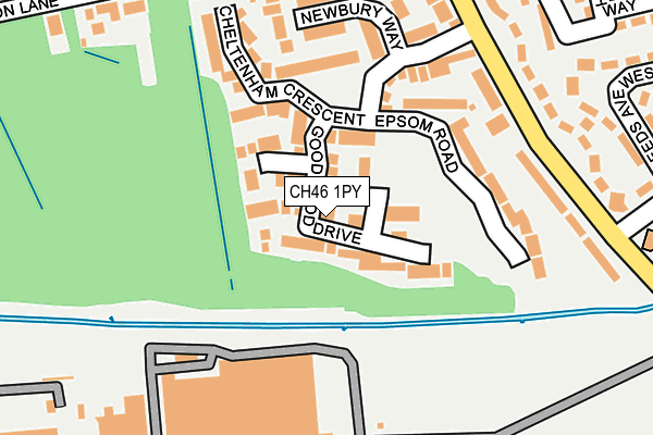 CH46 1PY map - OS OpenMap – Local (Ordnance Survey)