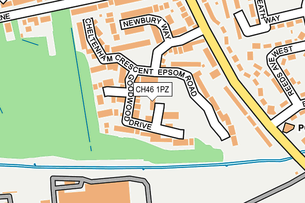 CH46 1PZ map - OS OpenMap – Local (Ordnance Survey)