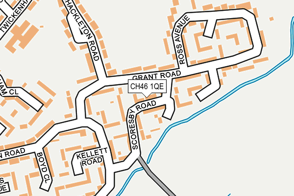 CH46 1QE map - OS OpenMap – Local (Ordnance Survey)