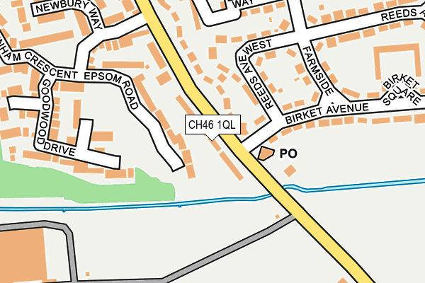 CH46 1QL map - OS OpenMap – Local (Ordnance Survey)