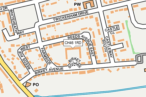 CH46 1RD map - OS OpenMap – Local (Ordnance Survey)