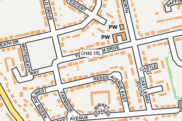 CH46 1RL map - OS OpenMap – Local (Ordnance Survey)