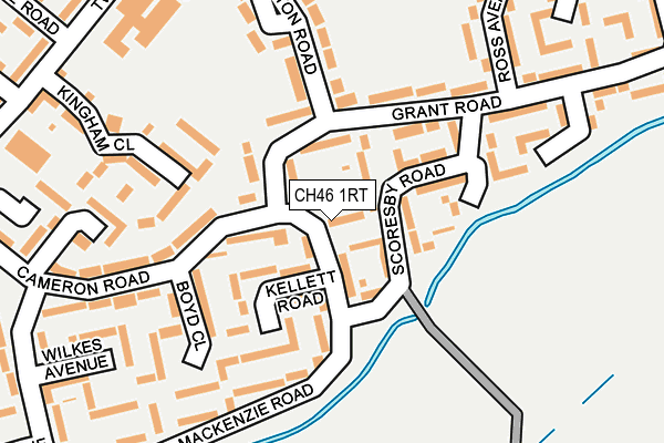 CH46 1RT map - OS OpenMap – Local (Ordnance Survey)