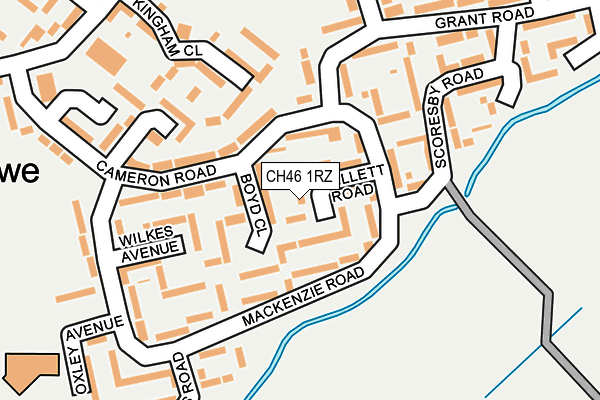 CH46 1RZ map - OS OpenMap – Local (Ordnance Survey)