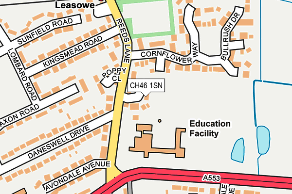 CH46 1SN map - OS OpenMap – Local (Ordnance Survey)