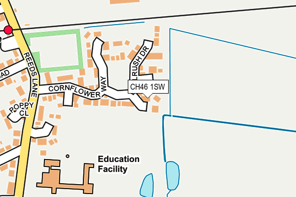 CH46 1SW map - OS OpenMap – Local (Ordnance Survey)