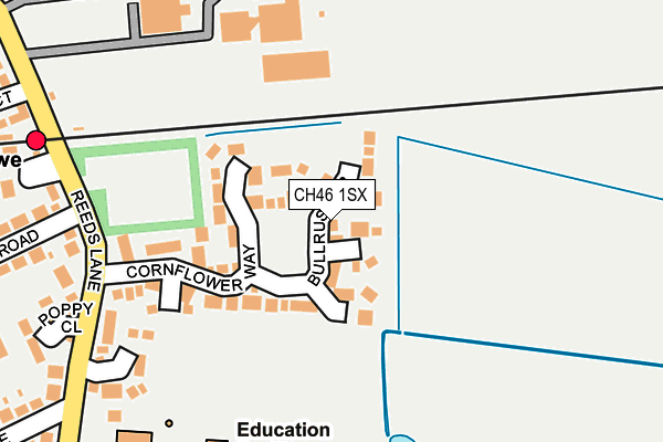 CH46 1SX map - OS OpenMap – Local (Ordnance Survey)