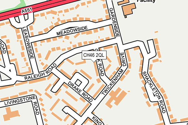 CH46 2QL map - OS OpenMap – Local (Ordnance Survey)