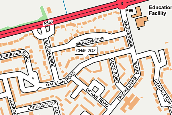 CH46 2QZ map - OS OpenMap – Local (Ordnance Survey)