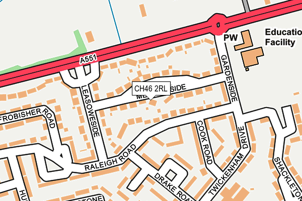 CH46 2RL map - OS OpenMap – Local (Ordnance Survey)