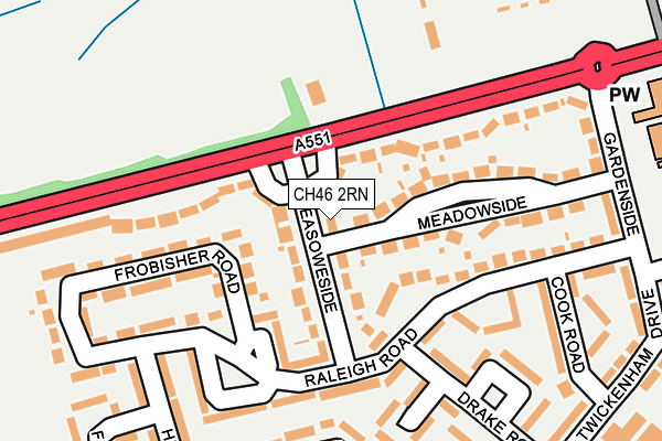 CH46 2RN map - OS OpenMap – Local (Ordnance Survey)