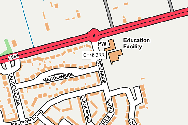 CH46 2RR map - OS OpenMap – Local (Ordnance Survey)