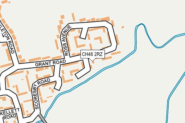 CH46 2RZ map - OS OpenMap – Local (Ordnance Survey)