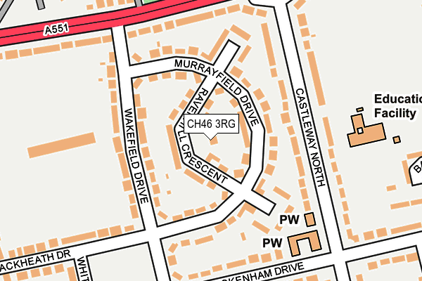 CH46 3RG map - OS OpenMap – Local (Ordnance Survey)