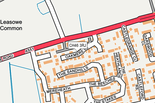 CH46 3RJ map - OS OpenMap – Local (Ordnance Survey)