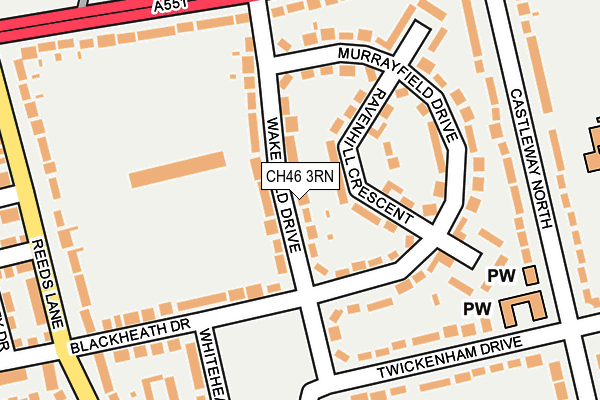 CH46 3RN map - OS OpenMap – Local (Ordnance Survey)